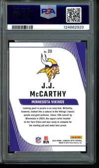 2024 Panini Optic JJ McCarthy Rookie Primary Colors PSA 10 Vikings