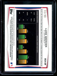 2014 Bowman Chrome Luke Weaver 1st Autograph Green /99 Cardinals