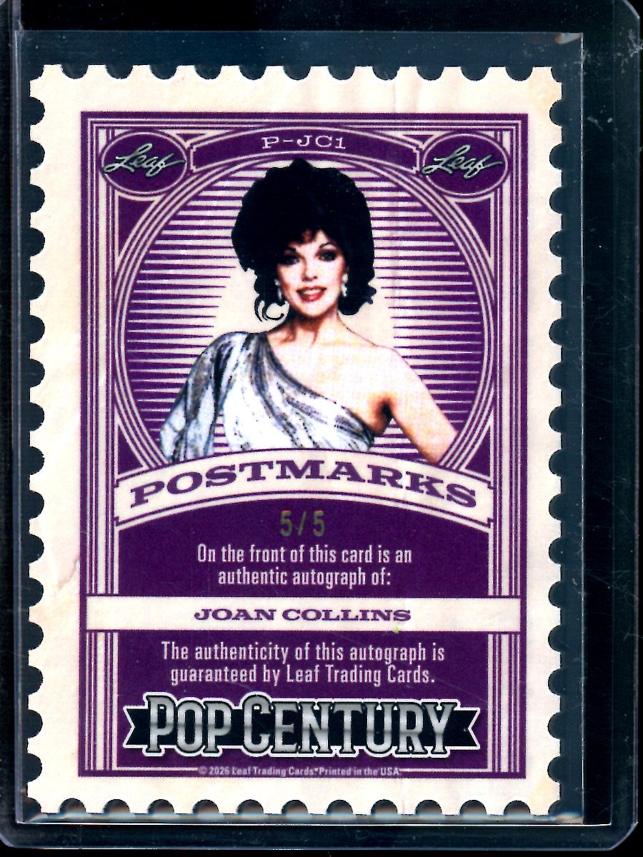 2026 Leaf Pop Century Joan Collins Postmarks Autograph /5