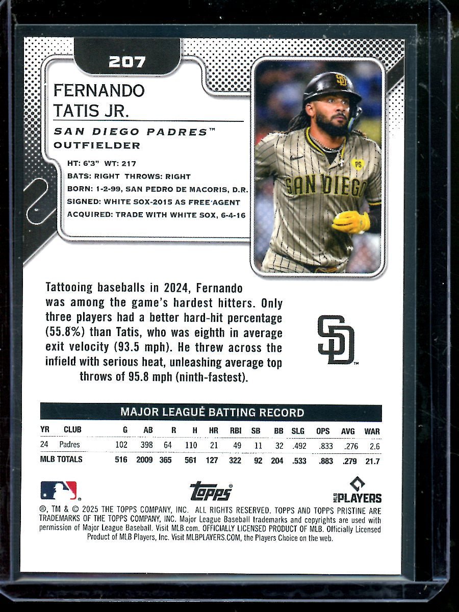 2025 Topps Pristine Fernando Tatis Jr. Orange Refractor /25 Padres