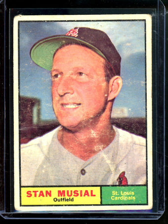 compare product 1961 Topps Stan Musial #290 Cardinals