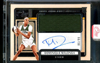 compare product 2025 Panini One and One Dominique Malonga Rookie Jumbo Jersey Autographs /99 Storm
