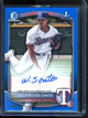 2025 Bowman Chrome Winston Santos True Blue 1st Autograph /150 Rangers