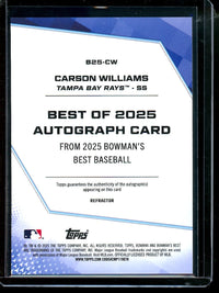 2025 Bowmans Best Carson Williams Refractor Autograph Rays