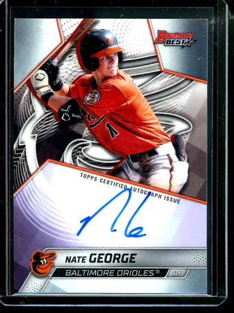 compare product 2025 Bowmans Best Nate George Autograph Orioles