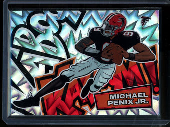 compare product 2025 Panini Absolute Michael Penix Jr Kaboom Case Hit Falcons