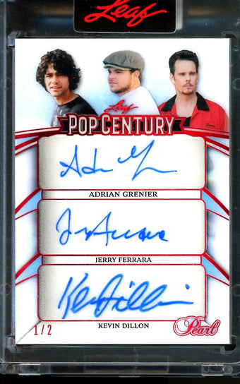 compare product 2026 Leaf Pop Century Grenier / Ferrara / Dillon / Connolly / Piven Autographs /2 Entourage