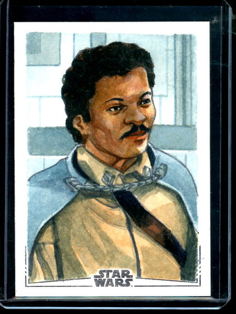 compare product 2026 Topps Smugglers Outpost Lando Calrissian Sketch Card Leon Braojos