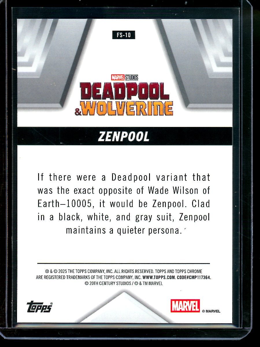 2025 Topps Chrome Zenpool Future Stars Red Refractor /5 Deadpool and Wolverine
