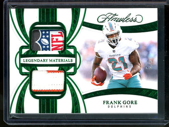 compare product 2025 Panini Flawless Frank Gore Legendary Materials Shield 2/2 Dolphins