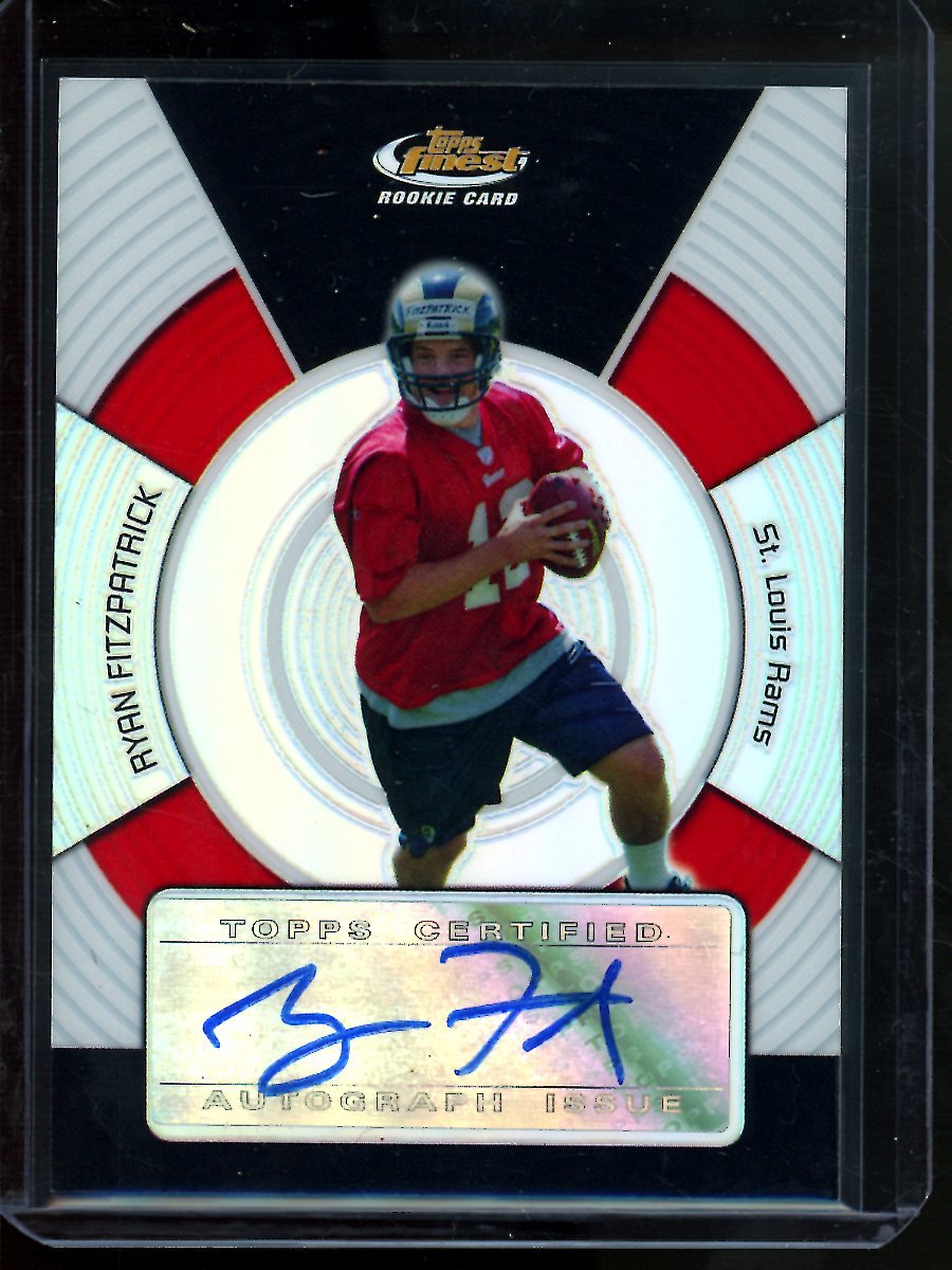 2005 Topps Finest Ryan Fitzpatrick Rookie Autograph Rams