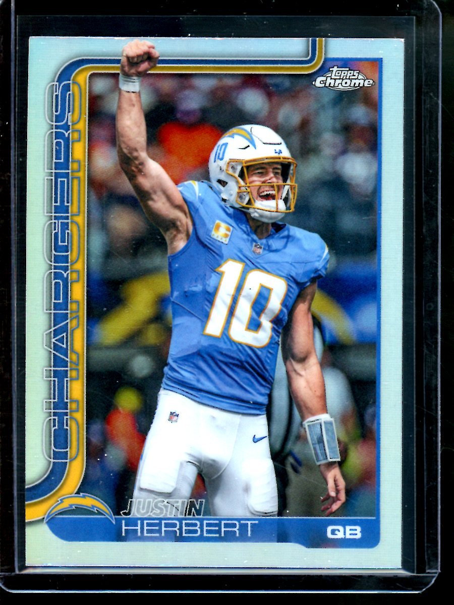 2025 Topps Chrome Justin Herbert Image Variation Refractor Chargers