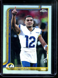 2025 Topps Chrome Puka Nacua Image Variation Refractor Rams