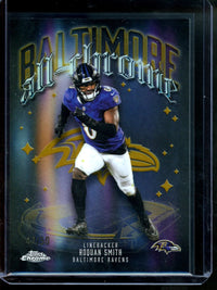 2025 Topps Chrome Roquan Smith All Chrome Gold /50 Ravens
