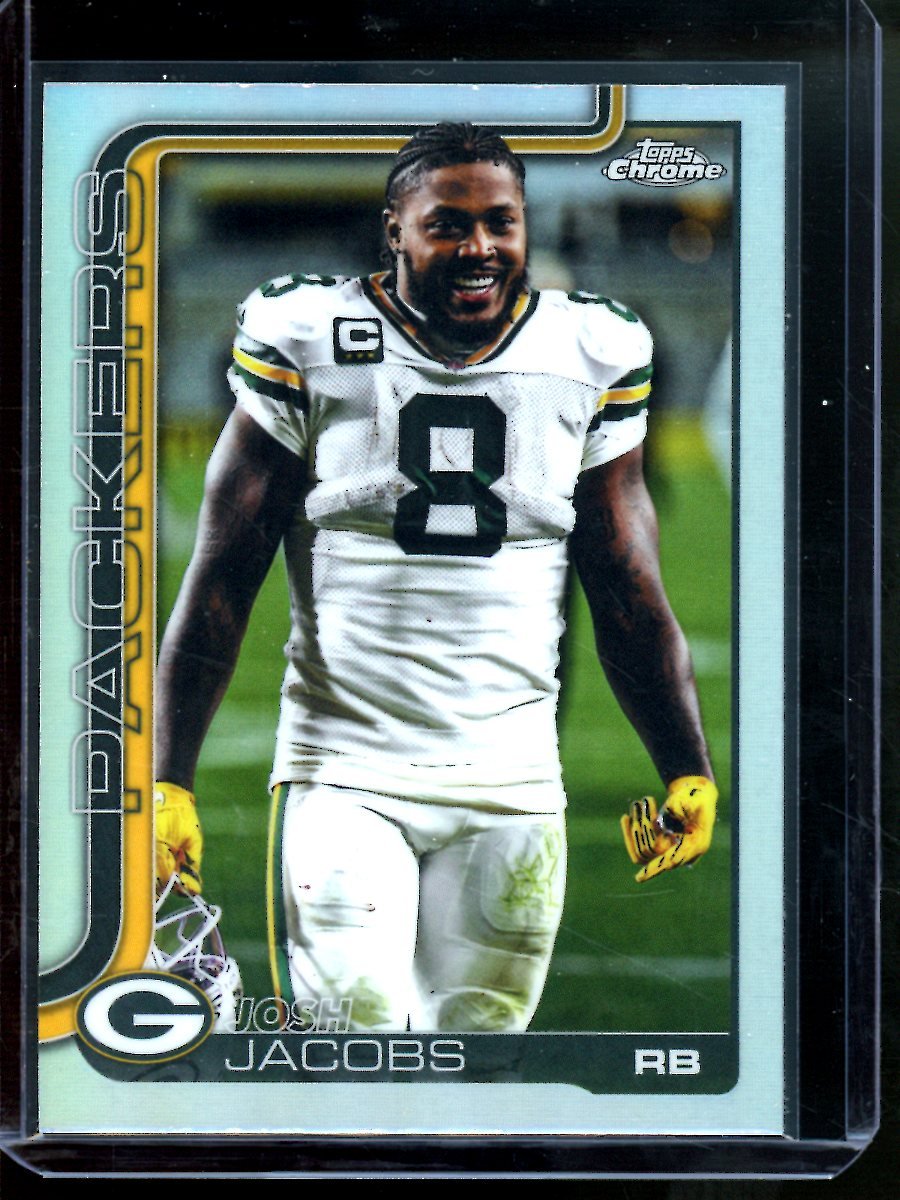 2025 Topps Chrome Josh Jacobs Image Variation Refractor Packers