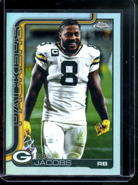 2025 Topps Chrome Josh Jacobs Image Variation Refractor Packers