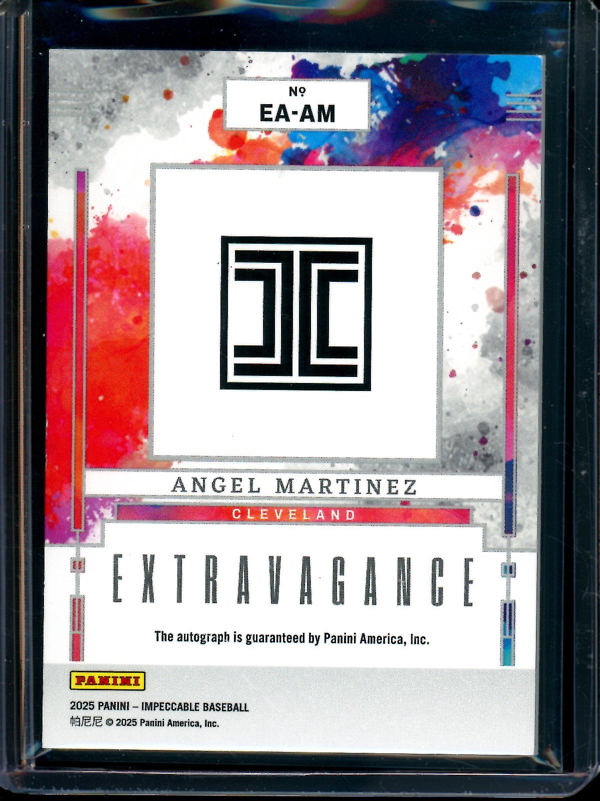 2025 Panini Impeccable Angel Martinez Extravagance Autograph /25 Guardians