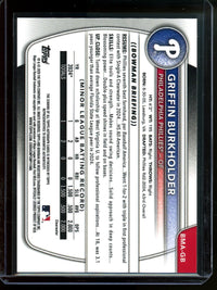 2025 Bowman Chrome Griffin Burkholder Blue Mojo Autograph /150 Phillies