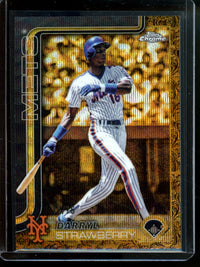 2025 Topps Chrome Darryl Strawberry Wave Refractor /75 Mets B