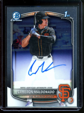 compare product 2025 Bowman Chrome Cameron Maldonado 1st Autograph Giants