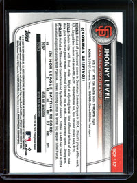 2025 Bowman Chrome Jhonny Level 1st Blue Raywave Refractor /150 Giants