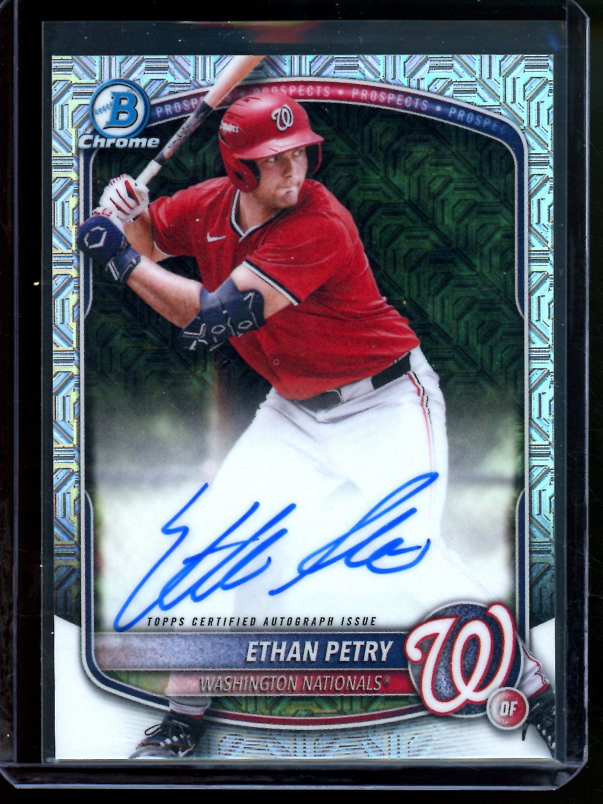 2025 Bowman Chrome Ethan Petry Mojo Autograph Nationals