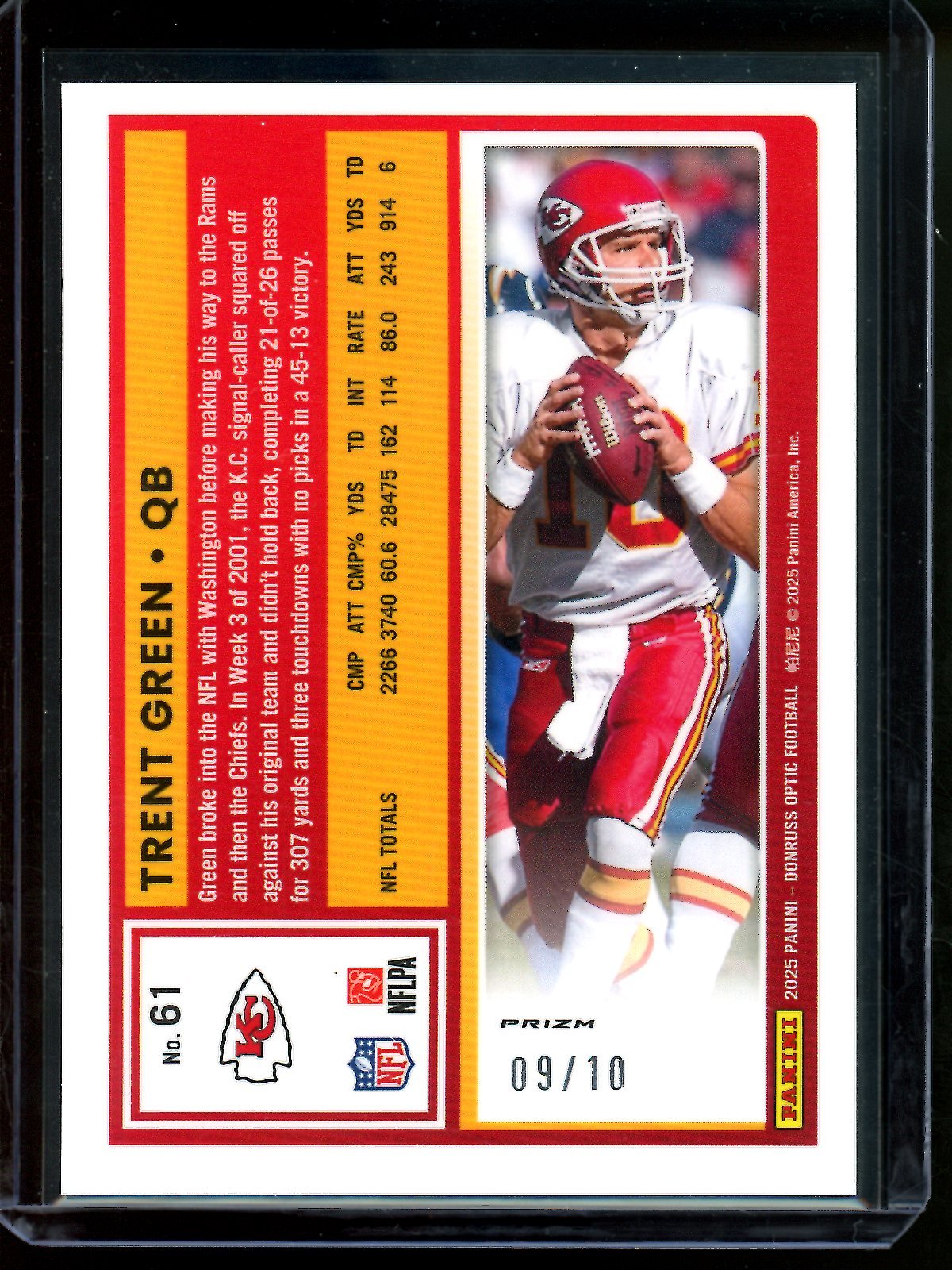 2025 Panini Optic Trent Green Gold Parallel /10 Chiefs
