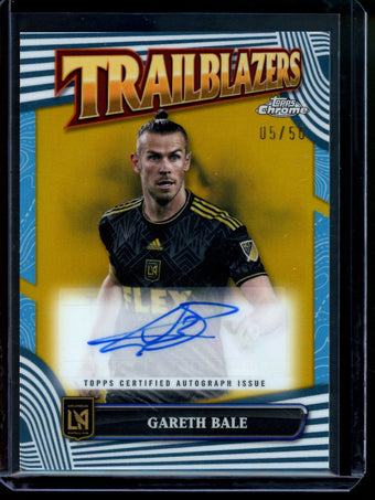 compare product 2024 Topps Chrome Gareth Bale Trailblazers Autograph Gold /50 LA