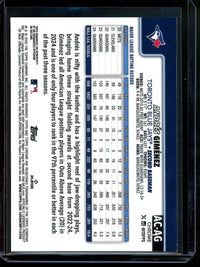 2025 Topps Chrome Andres Gimenez Gold Wave Autograph /50 Blue Jays