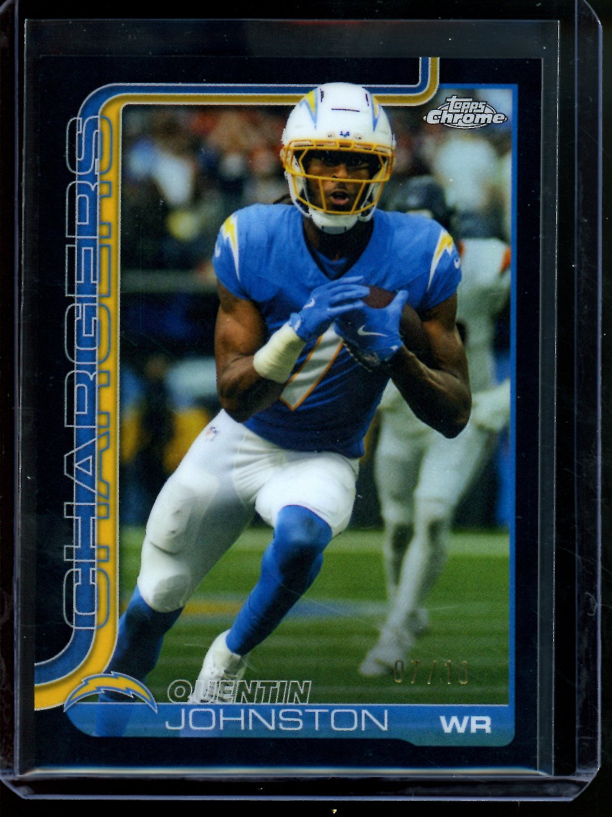 2025 Topps Chrome Quentin Johnston Black Refractor /10 Chargers