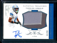 2024 Panini National Treasures Terrion Arnold Crossover Rookie Patch Autographs /99 Lions