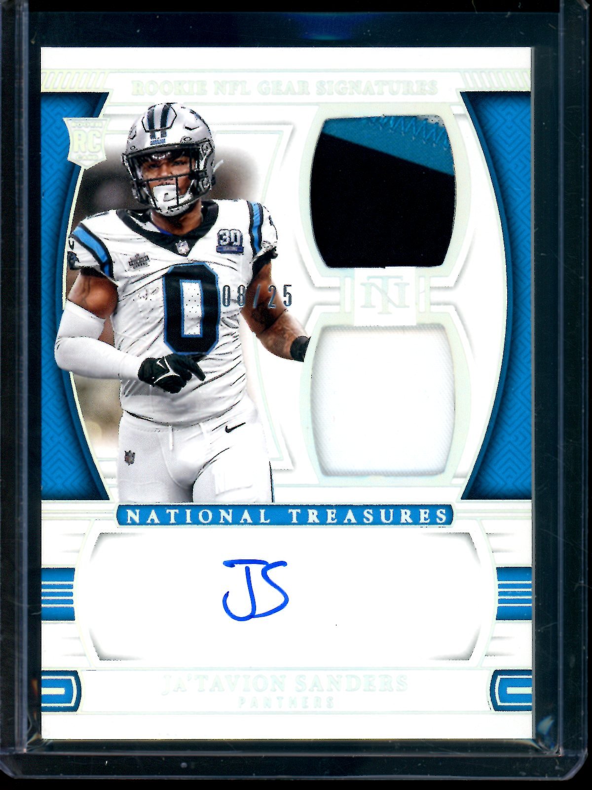 2024 Panini National Treasures Ja'Tavion Sanders Rookie NFL Gear Signatures /25 Panthers