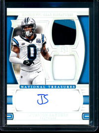 2024 Panini National Treasures Ja'Tavion Sanders Rookie NFL Gear Signatures /25 Panthers