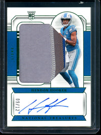 2023 Panini National Treasures Hendon Hooker Rookie Patch Autograph /12 Lions