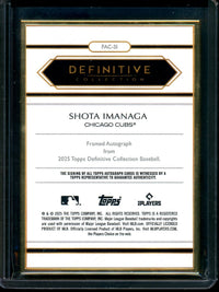 2025 Topps Definitive Shota Imanaga Golden Frame Autograph /25 Cubs
