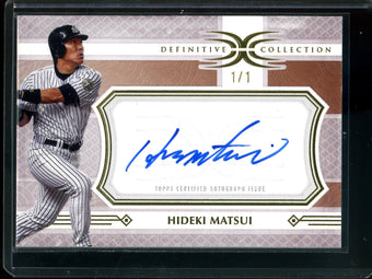 compare product 2025 Topps Definitive Hideki Matsui Legendary Autograph 1/1 Yankees