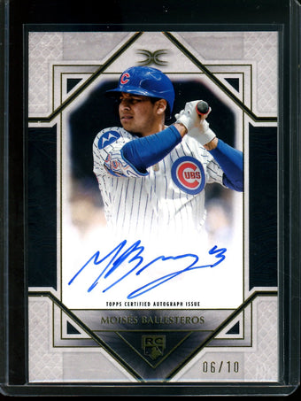 compare product 2025 Topps Definitive Moises Ballesteros Rookie Autograph /10 Cubs