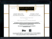 2025 Topps Definitive Jimmy Rollins / Chase Utley Dual Autograph Relic /25 Phillies