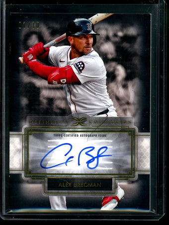 compare product 2025 Topps Definitive Alex Bregman Defining Images Autograph /10 Red Sox