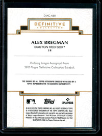 2025 Topps Definitive Alex Bregman Defining Images Autograph /10 Red Sox