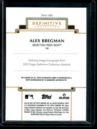 2025 Topps Definitive Alex Bregman Defining Images Autograph 1/1 Red Sox