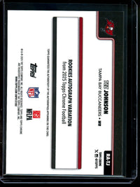2025 Topps Chrome Tez Johnson White Rookie Autograph /30 Buccaneers
