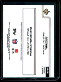 2025 Topps Chrome Devin Neal Green Geometric Autograph /99 Saints
