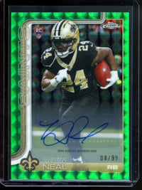 2025 Topps Chrome Devin Neal Green Geometric Autograph /99 Saints