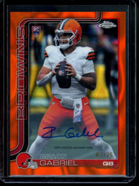 2025 Topps Chrome Dillon Gabriel Orange Lava Rookie Autograph /25 Browns