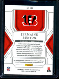 2024 Panini National Treasures Jermaine Burton Rookie Patch Autograph /99 Bengals