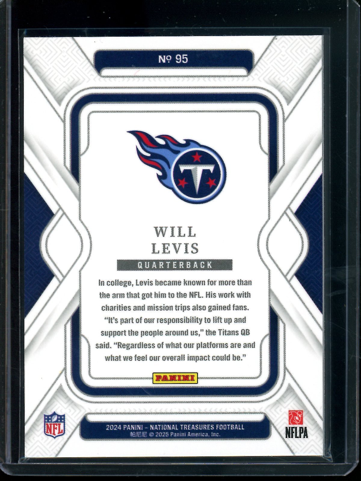 2024 Panini National Treasures Will Levis /8 Titans