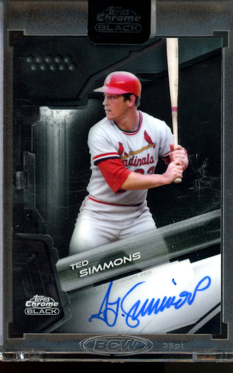 compare product 2026 Topps Black Ted Simmons Autograph Encased Cardinals