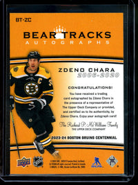 2024 Upper Deck Bruins Centennial Zdeno Chara Bear Tracks Autographs SP Bruins