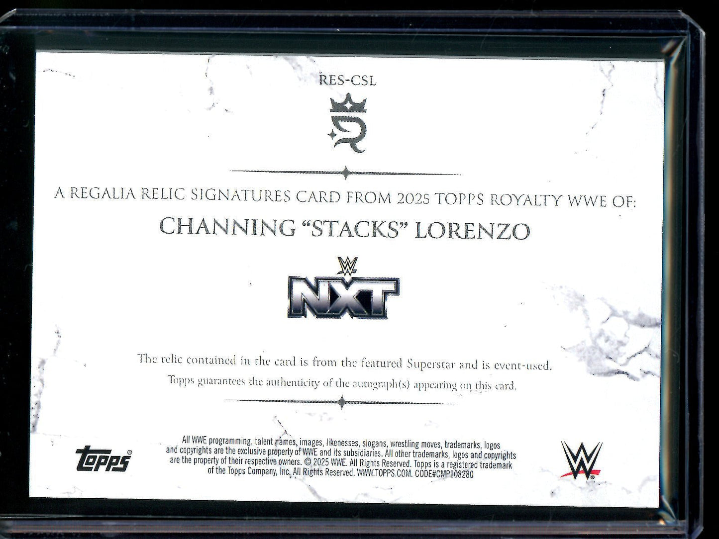 2025 Topps Royalty Channing "Stacks" Lorenzo Regalia Relic Signatures /50